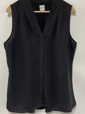 Nic + Zoe Easy Day to Night Black Sleeveless Top Size 2X